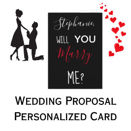 Tarjeta Propuesta de matrimonio personalizada ¿Te casarás