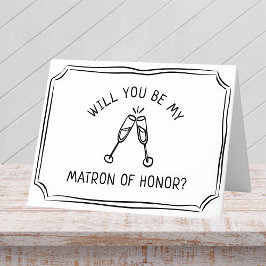 Tarjeta Propuesta de moda de tocador de champán