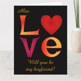 Tarjeta Propuesta de novio cuadrado de amor personalizado 