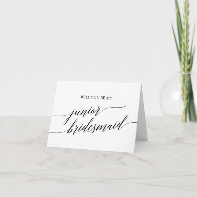 Tarjeta Propuesta elegante de caligrafía para la dama de h (Anverso)