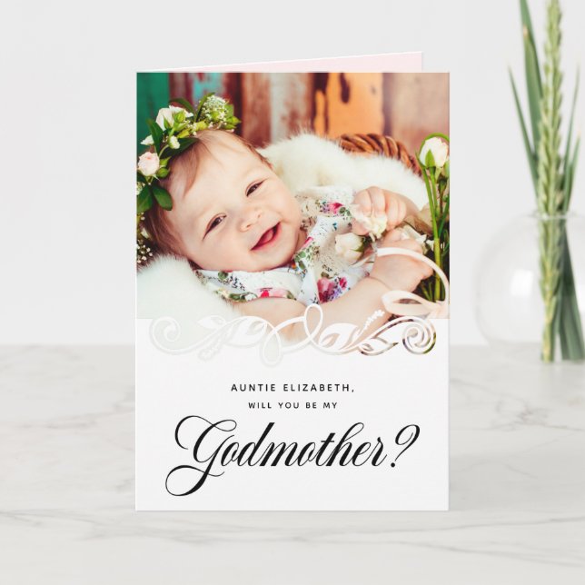 Tarjeta Propuesta elegante de foto de Godwoman (Anverso)