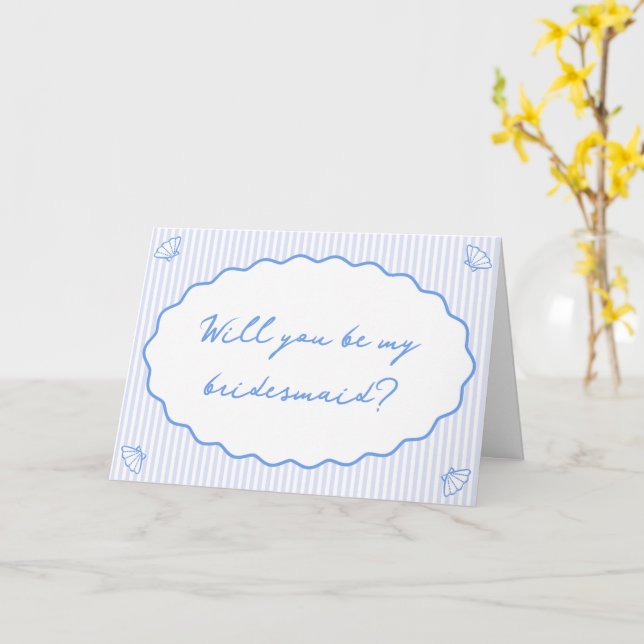 Tarjeta Propuesta manuscrita de la dama de honor costera a (flor amarilla)