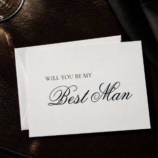 Tarjeta Propuesta Minimalista en Blanco y Negro para el Pa