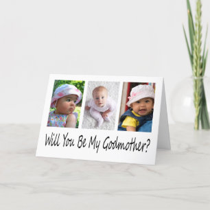 Tarjeta Propuesta moderna de 3 fotógrafos de padrinos