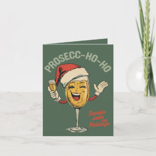 Tarjeta Prosecc-ho-ho – divertido juego de palabras con Pr