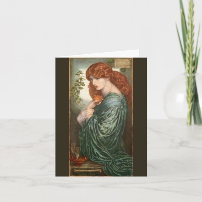 Tarjeta Proserpine de Dante Gabriel Rossetti (Anverso)