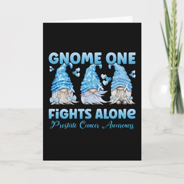Tarjeta Prostate Cancer Awareness Light Blue Gnome (Anverso)