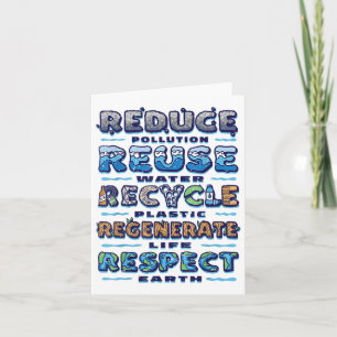 Tarjeta Protección ambiental, ambientalismo, reducción