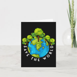 Tarjeta Protección Ambiental Salva El Mundo