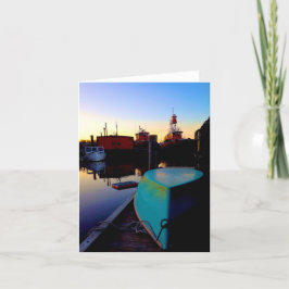 Tarjeta protección de barcos brillantes