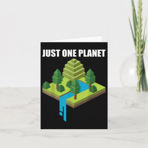 Tarjeta Protección del Medio Ambiente Retro Solo Planeta C