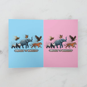 Tarjeta Protege a los animales silvestres en peligro de ex