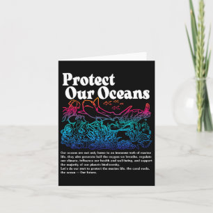 Tarjeta Protege Nuestros Océanos Salva El Día Mundial del