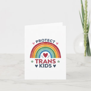 Tarjeta Proteger a los niños transexuales apoyar a los jóv