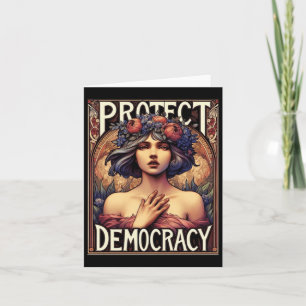 Tarjeta Proteger La Democracia Activismo Político Y Femini