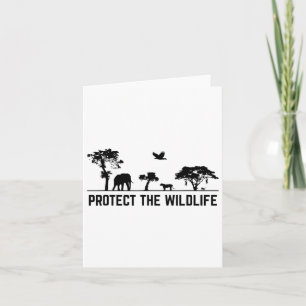 Tarjeta Proteger la naturaleza de la conservación de anima