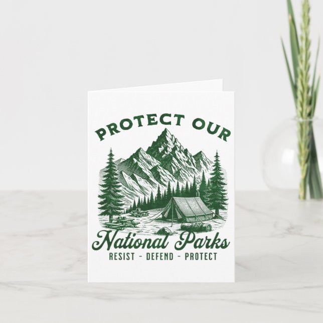 Tarjeta Proteger los parques nacionales (Anverso)