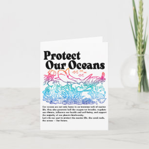 Tarjeta Proteger nuestros océanos Salvar la Tierra Día Mun