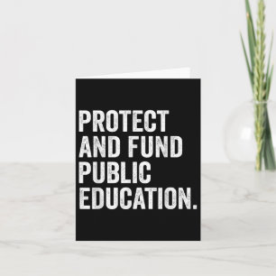 Tarjeta Proteger Y Financiar La Educación Pública Profesor
