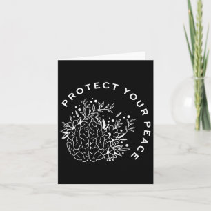 Tarjeta Proteja su cerebro para la toma de conciencia sobr