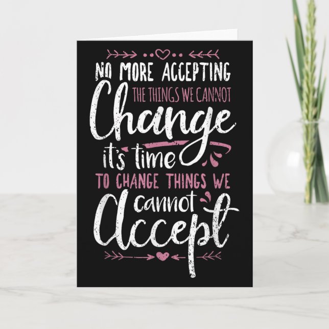 Tarjeta Protest Change What You Cannot Accept Black Histor (Anverso)