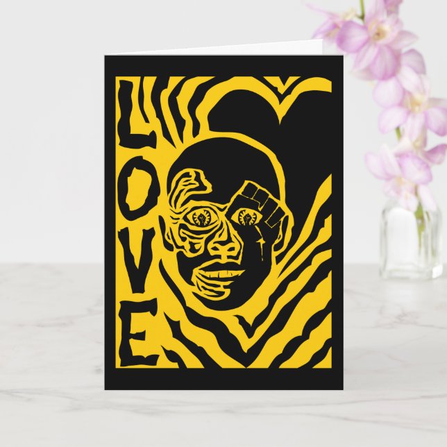 Tarjeta protesta con amor (Orquídea)