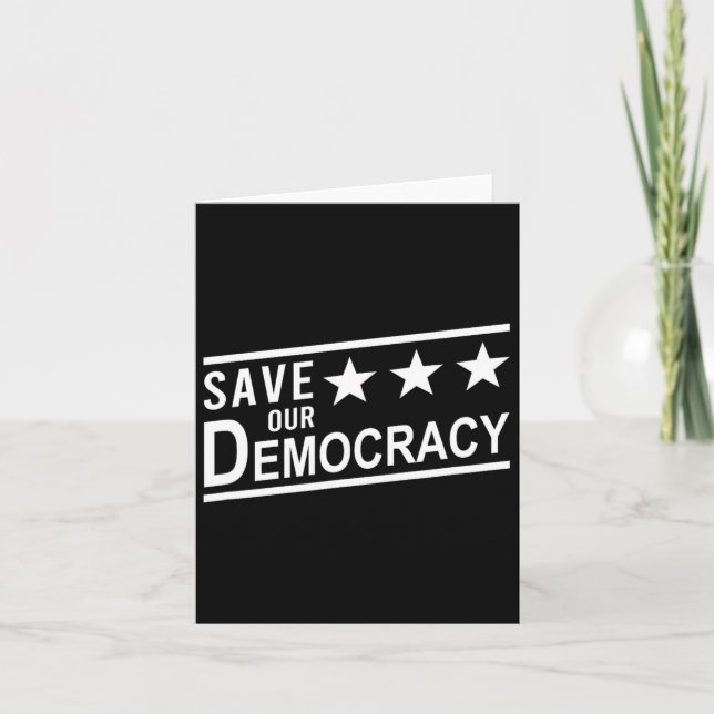 Tarjeta Protesta contra el triunfo de nuestra democracia (Anverso)