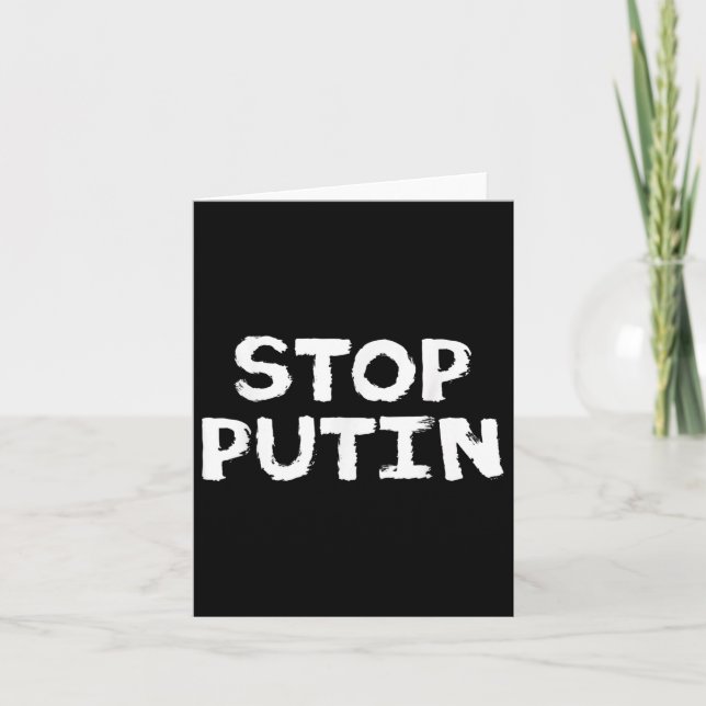 Tarjeta Protesta contra la guerra Anti Putin  (Anverso)