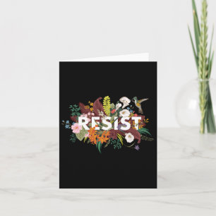 Tarjeta Protesta política floral contra Trump
