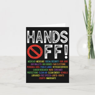 Tarjeta Protesta por la seguridad social contra manifestac