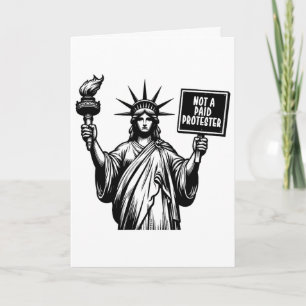 Tarjeta Protestante político no pagado Protesta contra Tru