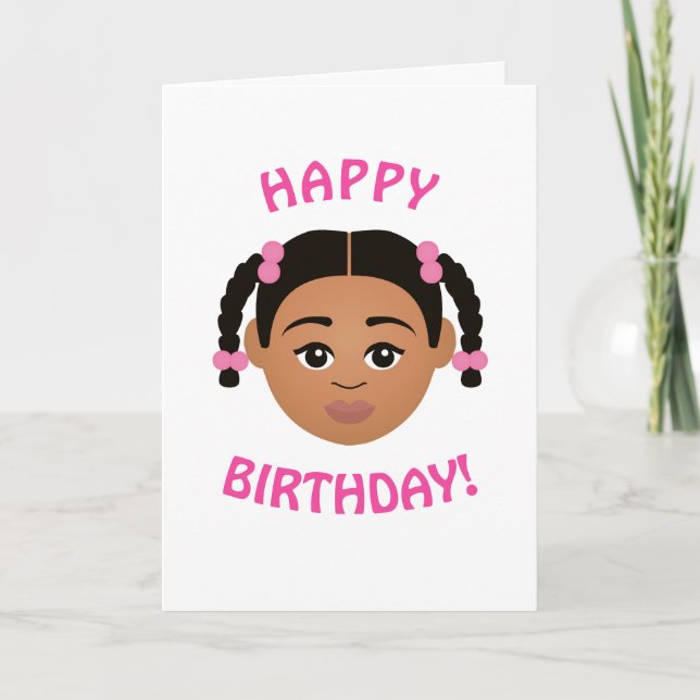 Tarjeta #Proud2BNaturalMe Elige-Mi-Complexión Cumpleaños (Anverso)