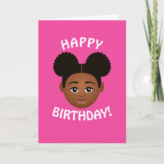 Tarjeta #Proud2BNaturalMe Elige-Mi-Complexión Cumpleaños (Anverso)