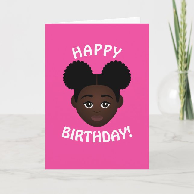 Tarjeta #Proud2BNaturalMe Elige-Mi-Complexión Cumpleaños (Anverso)