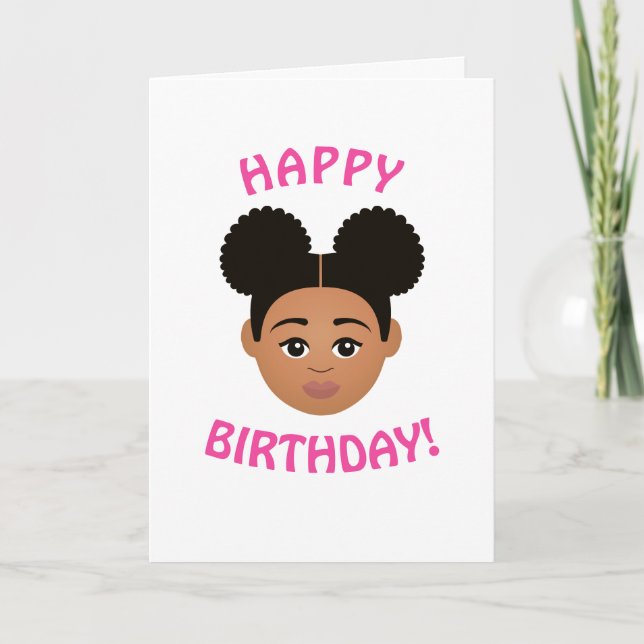 Tarjeta #Proud2BNaturalMe Elige-Mi-Complexión Cumpleaños (Anverso)
