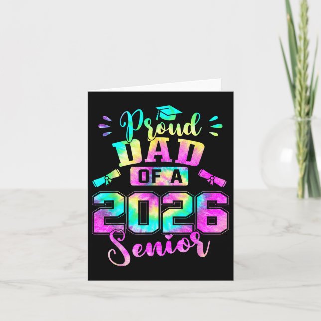 Tarjeta Proud Dad 2026 Aprendizaje de Diploma de Graduació (Anverso)