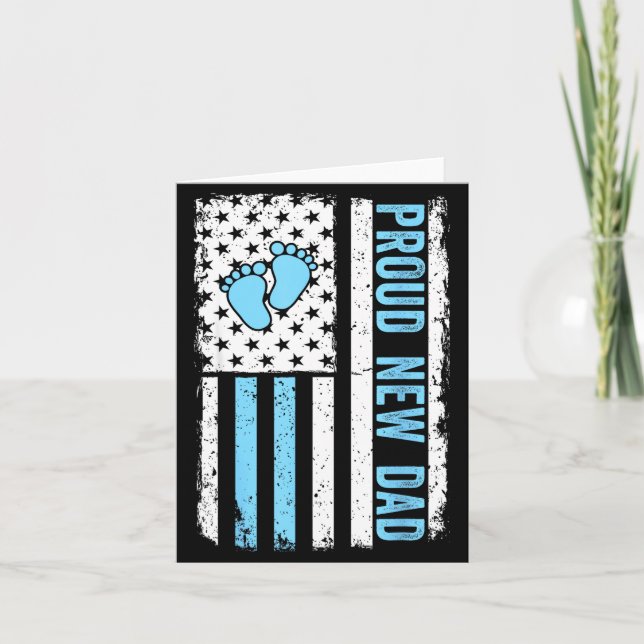 Tarjeta Proud New Dad For Men Funny Fathers Day New Boy Ba (Anverso)