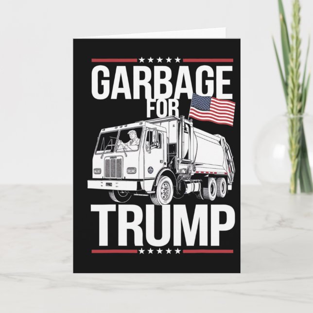 Tarjeta Proud Trump Garbyge Supporter Garbyge For Trump Ga (Anverso)