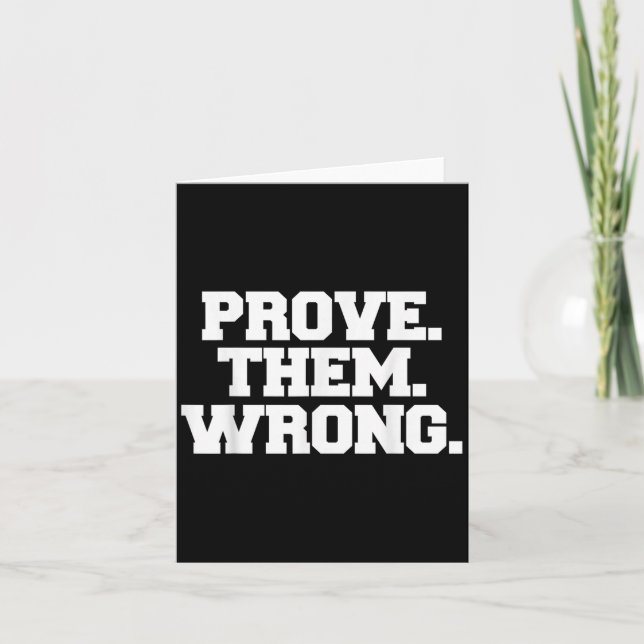 Tarjeta Prove Them Wrong Athlete Srt Gym Motivation  (Anverso)