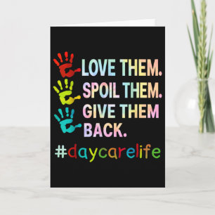 Tarjeta Proveedor de guardería de amor cuidado de niños di