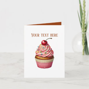 Tarjeta Proveedores de Cute Bakery cupcake personalizable