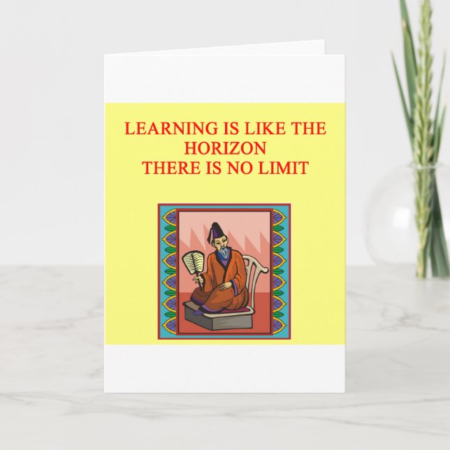 Tarjeta proverbio chino sabio (Anverso)