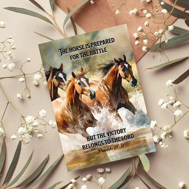 Tarjeta Proverbio de las Escrituras Bíblicas 21:31 (Subido por el creador)