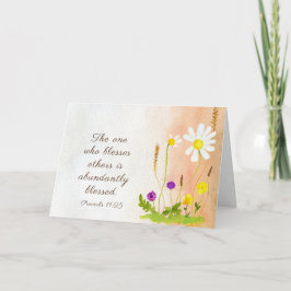 Tarjeta Proverbios 11:25 El que bendiga a otros es bendeci