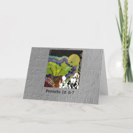Tarjeta Proverbios 16: 6-7 ilustrados en Braille