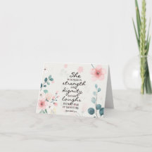 Proverbios 31:25 Ella está vestida con fuerza