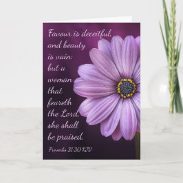 Tarjeta Proverbios 31:30 una mujer que teme al SEÑOR