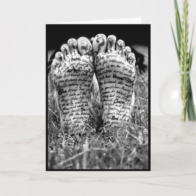 Tarjeta proverbios 31 pies (Anverso)