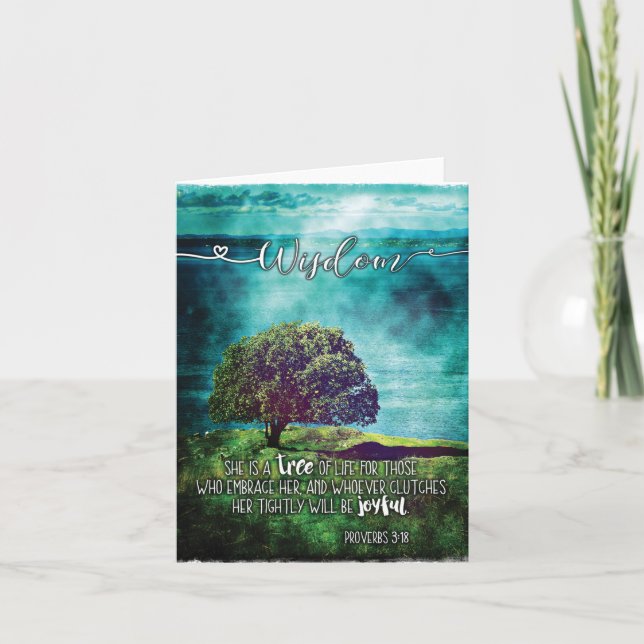 Tarjeta Proverbios 3:18 Foto Notecard (Anverso)