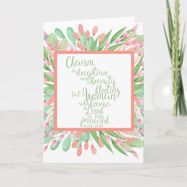Tarjeta Proverbs 31:30 (Anverso)